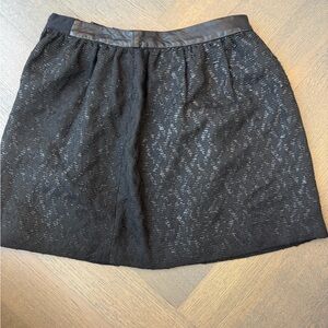 Alice + Olivia Black Bubble Mini Skirt